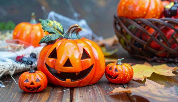 ジャック・オ・ランタンの置物 ハロウィン ジャック・オ・ランタンの置物 ハロウィンの写真