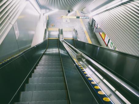 Photo, subway, escalator, oedo line, 