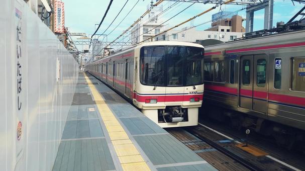 京王電鉄京王線 代田橋駅 東京都世田谷区 京王電鉄京王線 代田橋駅 東京都世田谷区 代田橋駅,京王線,電車の写真素材