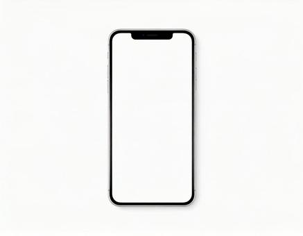 白背景のスマートフォン 白背景のスマートフォンの写真