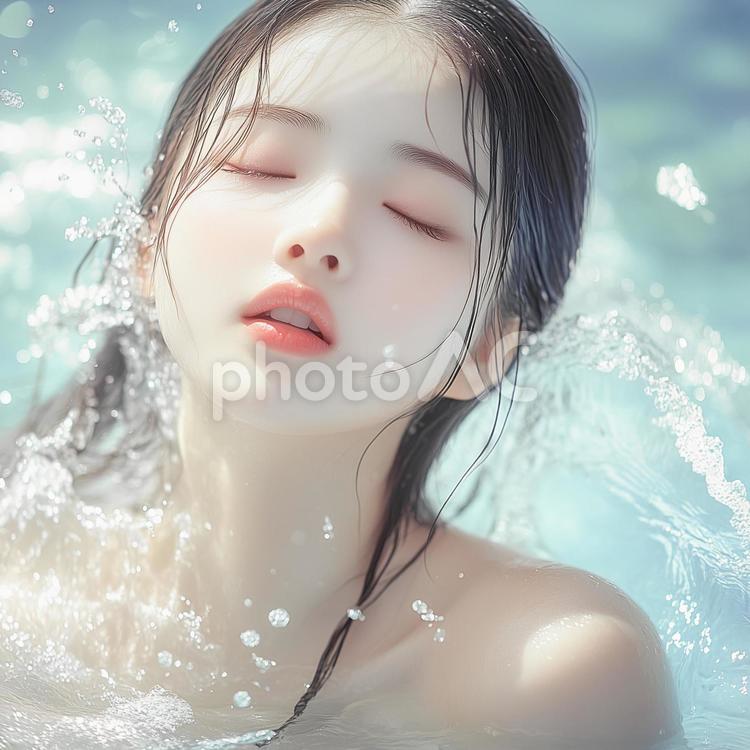 若い女性の美容・スキンケア・保湿イメージ 女性,美容,スキンケアの写真素材