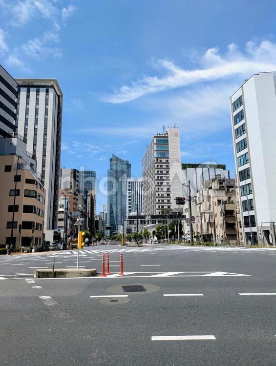 東京　新橋周辺の風景 東京観光,新橋,街並みの写真素材