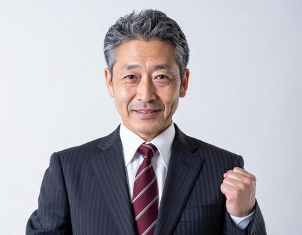 ガッツポーズのビジネスマン ガッツポーズのビジネスマンの写真
