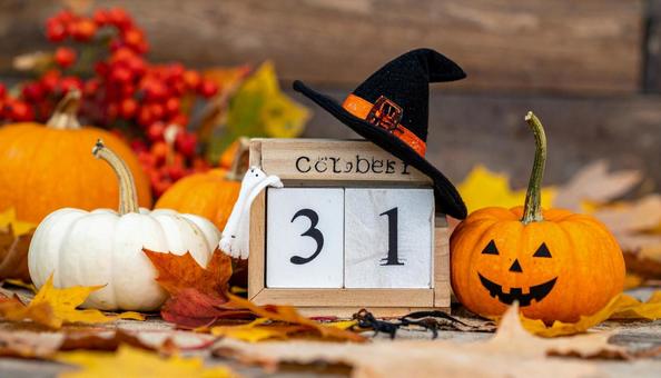 10月のカレンダー ハロウィンイメージ 10月のカレンダー ハロウィンイメージの写真