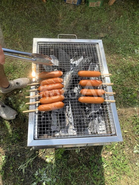 BBQ　ソーセージ バーベーキュー,焼き肉,焼肉の写真素材