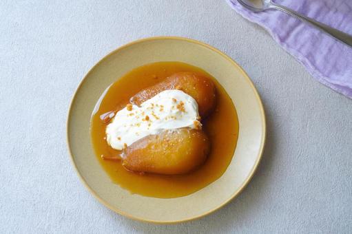 洋梨のコンポート　2 洋梨のコンポート,コンポート,梨の写真素材