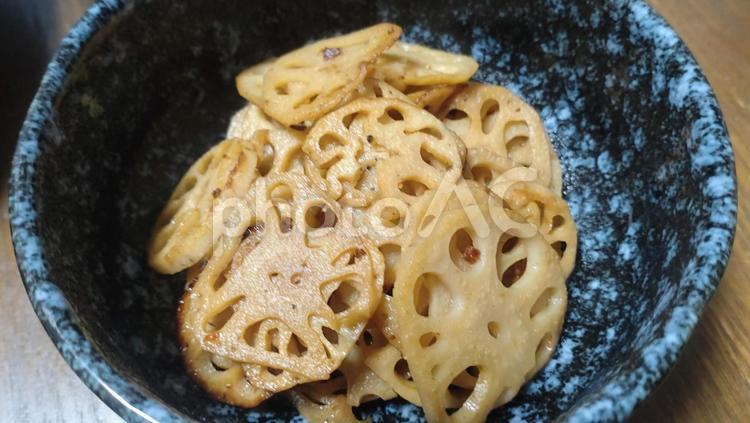 れんこんのきんぴら　レンコン　蓮根常備菜 蓮根,レンコン,蓮の写真素材