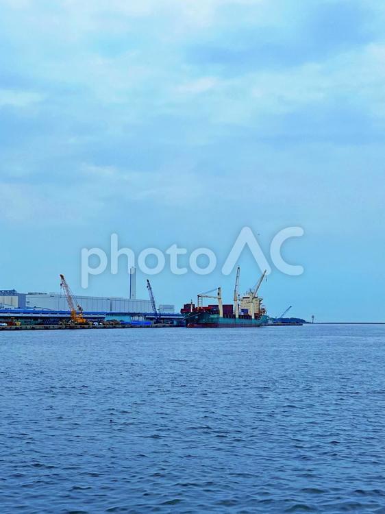 大阪の港の風景 港,海,風景の写真素材