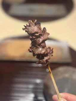 砂肝 砂肝,焼き鳥,やきとりの写真素材