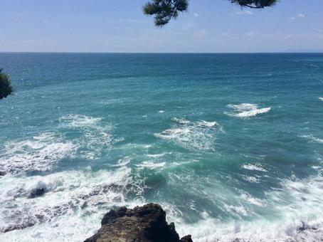 桂浜の海 桂浜の海 海,桂浜,波の写真素材