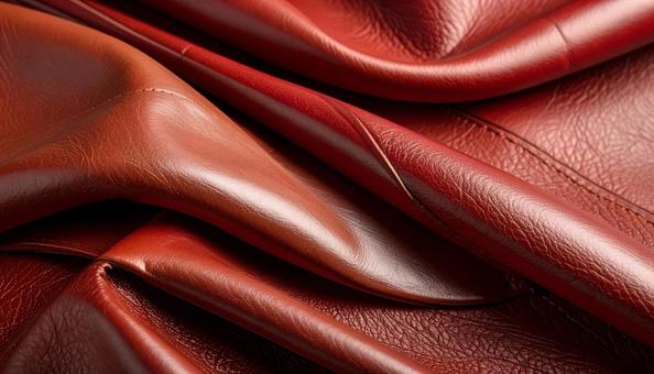 レンガ色のリアルな質感のレザーの背景の写真