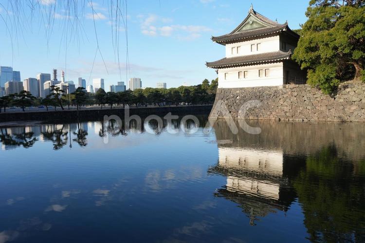 「皇居、江戸城桜田巽櫓（たつみやぐら）」 日本,観光地,城の写真素材