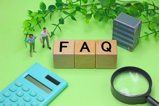 FAQと書かれたブロック faq,よくある質問,q＆aの写真素材