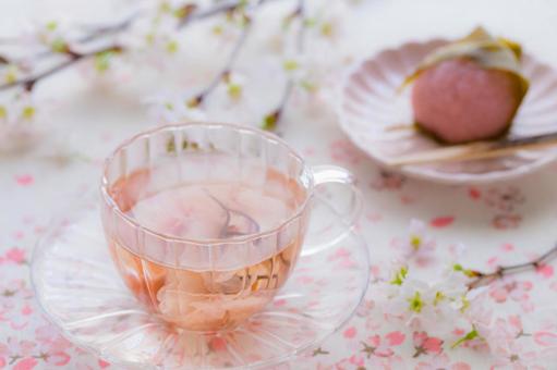 Sakura tea time, JPG Sakura tea time, vişne çiçeği çayı, sakura çayı, tuzlu kiraz çiçeği i̇nfüzyon, JPG