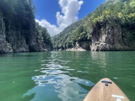 Photo, 瀞 gap, chuan, the view from the sup, 