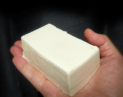 とうふ 手のひら とうふ 手のひら とうふ,豆腐,手のひらの写真素材