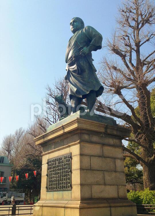 東京風景・上野公園 上野公園,上野恩賜公園,西郷隆盛像の写真素材