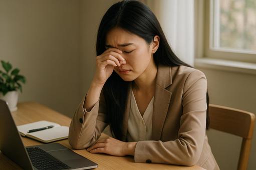 涙ぐむワーカー 涙ぐむワーカーの写真