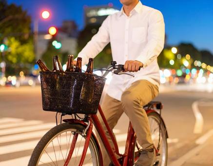 自転車　飲酒運転のイメージの写真