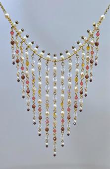 フリンジネックレス フリンジネックレス,ネックレス,パールの写真素材