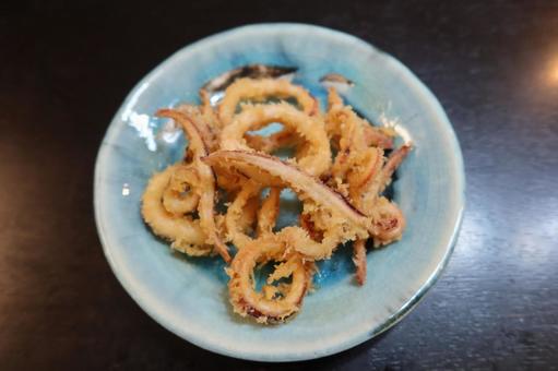 イカのリング揚げ(上から) イカのリング揚げ(上から)の写真