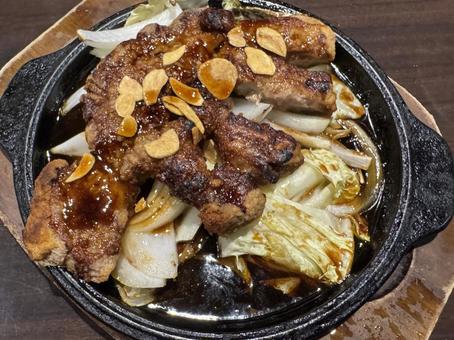 トンテキ トンテキ トンテキ,豚肉,肉の写真素材