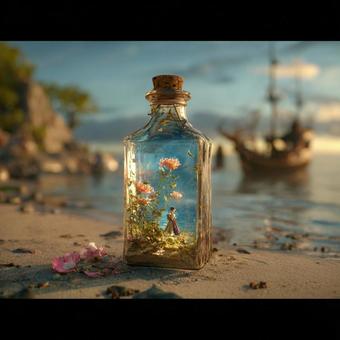 瓶の中のプリンセスの写真