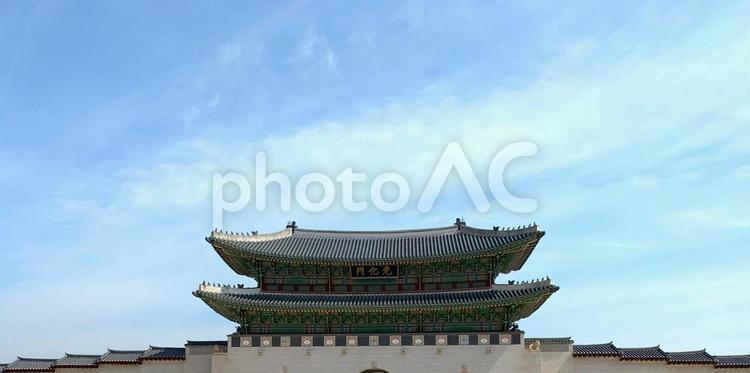 古宮の門構え 門,門構え,光化門の写真素材