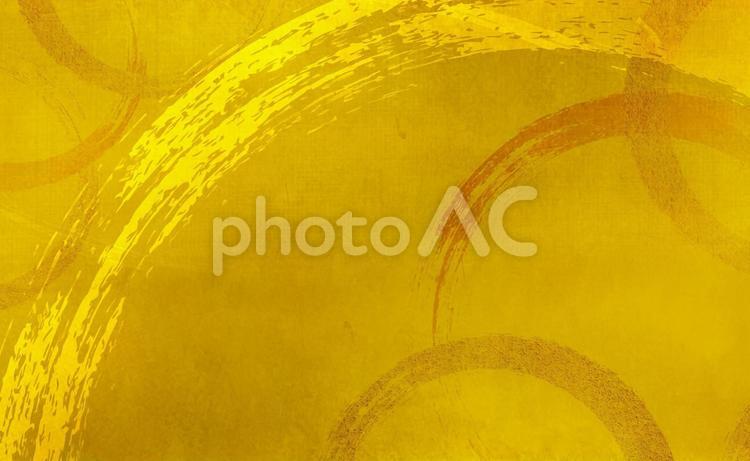 伝統の金の和紙に筆ライン 和紙,金,ゴールドの写真素材