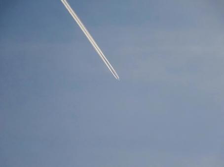 飛行機雲 飛行機雲の写真