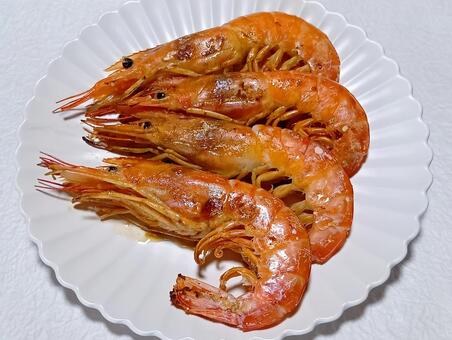 海老の塩焼き 海老,塩焼き,和食の写真素材