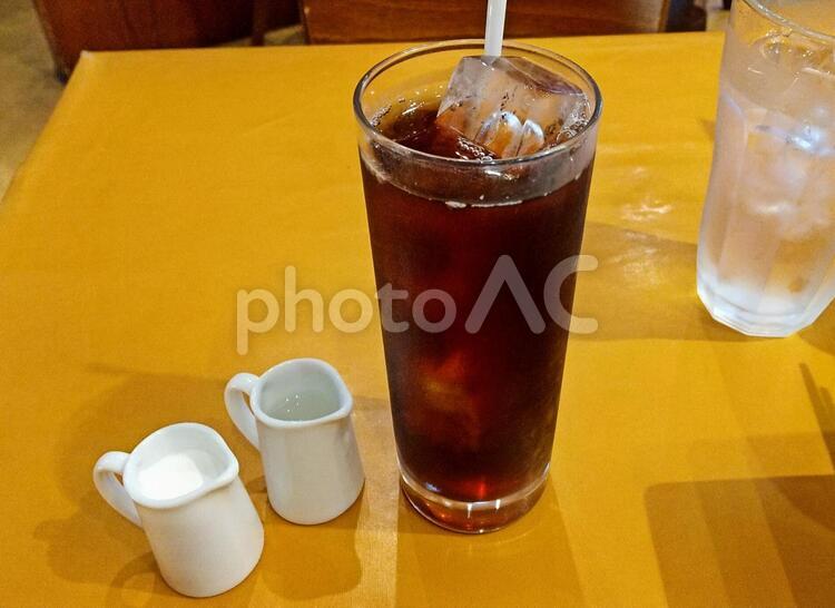 喫茶店で一服.21 飲み物,アイスコーヒー,コーヒーの写真素材