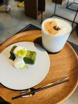 照片, 咖啡館, 抹茶, 1人咖啡館, 
