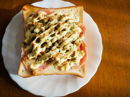 Photo, teriyaki chicken, ham, mayo, 