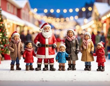 クリスマスのイベントの街の風景 クリスマスのイベントの街の風景の写真