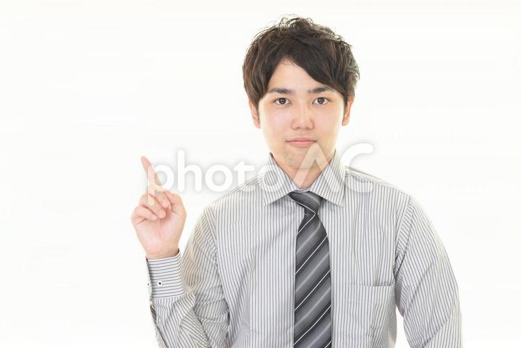 指差す　ビジネスマン ビジネスマン,男性,ビジネスの写真素材