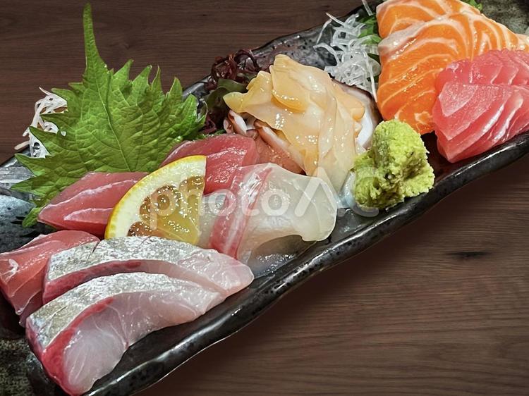 お造７種り盛り合せ お造り,刺身,生魚の写真素材