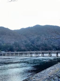 冬の嵐山 冬の嵐山 嵐山,冬,京都の写真素材