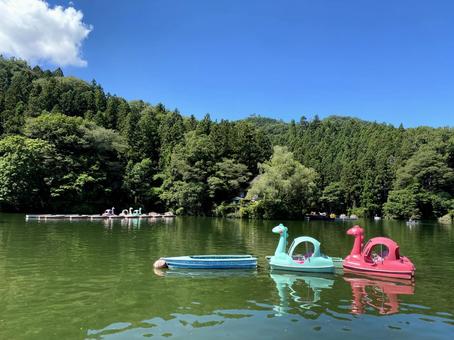相模湖 相模湖,レトロ,湖の写真素材