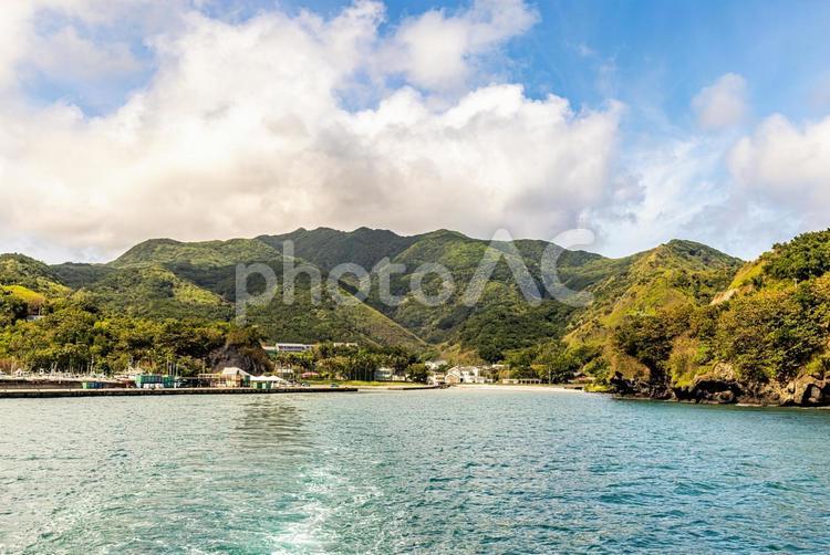 小笠原諸島　ははじま丸から見た海景 小笠原諸島,海景,晴天の写真素材