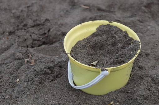 砂場に放置されたバケツ 公園,遊び場,放置の写真素材