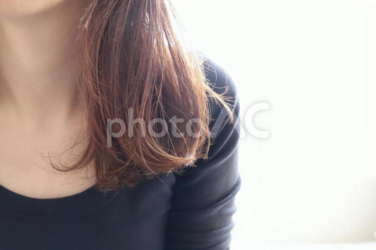 女性の髪の毛　ヘアケアイメージ 髪の毛,髪,髪質の写真素材