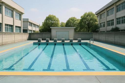 学校のプールの写真