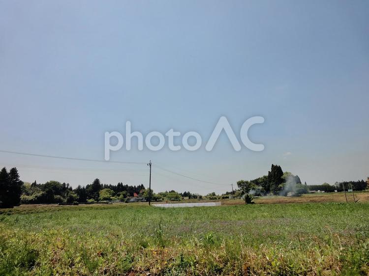 田舎の風景 田舎,風景,空の写真素材