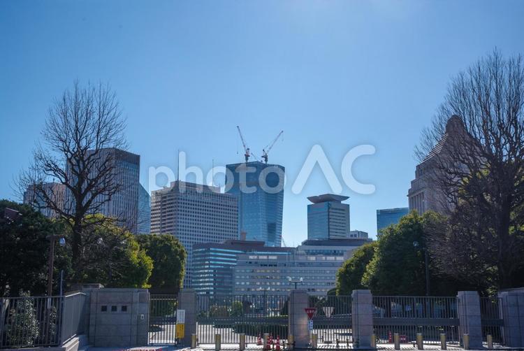 永田町から見える都市風景 永田町,都市風景,晴れの写真素材