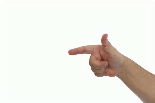 あちらへ_右手 ハンドサイン,あちらへ,方向指示の写真素材