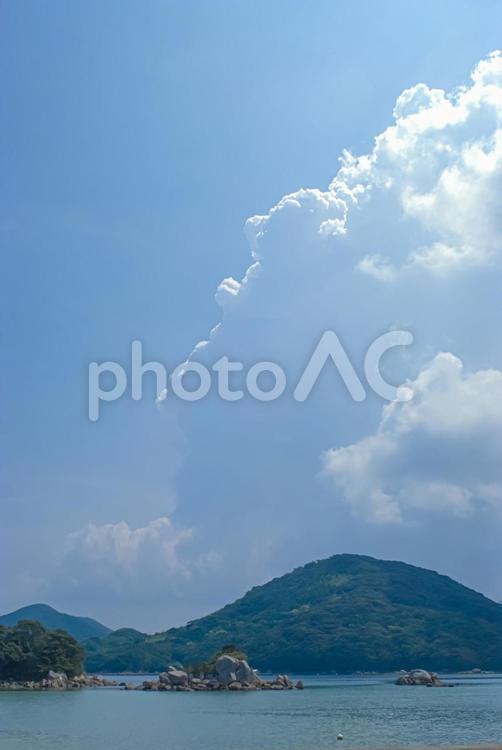 ★＜五島の風景＞夏の海 風景,空,青空の写真素材