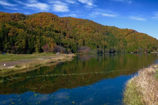 中綱湖 湖,自然,穏やかの写真素材