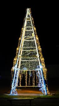 ゆりの里公園イルミネーション ゆりの里公園イルミネーション ゆりの里公園,福井県,ライトアップの写真素材