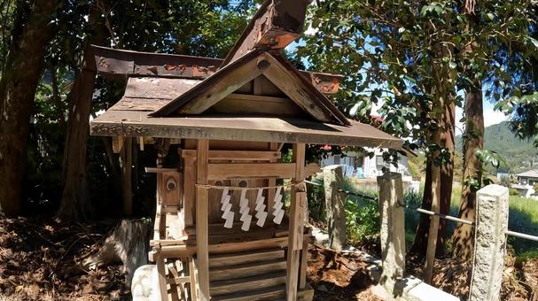 埼玉県秩父市荒川白久　白久神明社　摂社 埼玉県,秩父市,拝殿の写真素材